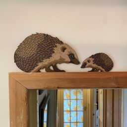 Hand Painted Hedgehog To Sit On A Door Frame, Picture Rail Or Similar - thumbnail 3