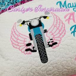 May Your Angel Always Ride With You Bundle Storybook Pillow Designs - 5x7 Design Includes 2 Digital Designs Motorcycle Wings - thumbnail 3