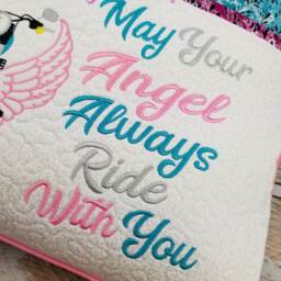 May Your Angel Always Ride With You Bundle Storybook Pillow Designs - 5x7 Design Includes 2 Digital Designs Motorcycle Wings - thumbnail 4