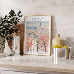 Vienna Travel Print, Poster, Austria Wall Art, Austrian Decor, Gift, Art Vintage - thumbnail 2