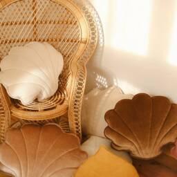 "Linen Leaf Pillow ""Mango" - thumbnail 2
