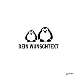 Wall Tattoo Penguins With Names Children Stickers Tattoos Nursery Decals Animals Illustration Penguin Sticker Motifs Text Diy - thumbnail 3