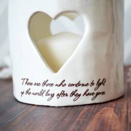 Sympathy Gift, Heart Candle, Votive - Ready To Ship There Are Those Who Continue To Light Up The World Long After - thumbnail 2