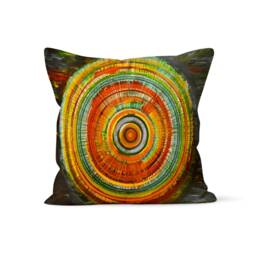 Abstract Geometric Pillow Cover, Colourful Mid Century Modern Cushion, Terracotta Living Room Decor, Paint Effect Bedroom Throw Top - thumbnail 2