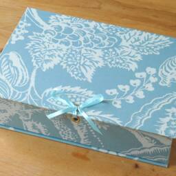 Stylish Box File Paradiso Aqua Design - A4 Office Collection & Stationery Handmade in England - thumbnail 2