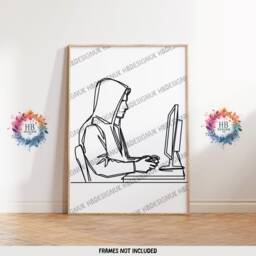 Minimalist Gaming Posters - Set Of 3 Gamer Prints - Boys Bedroom Decor Gift Artwork Girls Room Kids Video Game Wall Art Print - thumbnail 3
