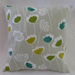 Set Of 4 Handmade Cushion Covers, Green & Yellow Mixed Prints, 16 Inch - thumbnail 3