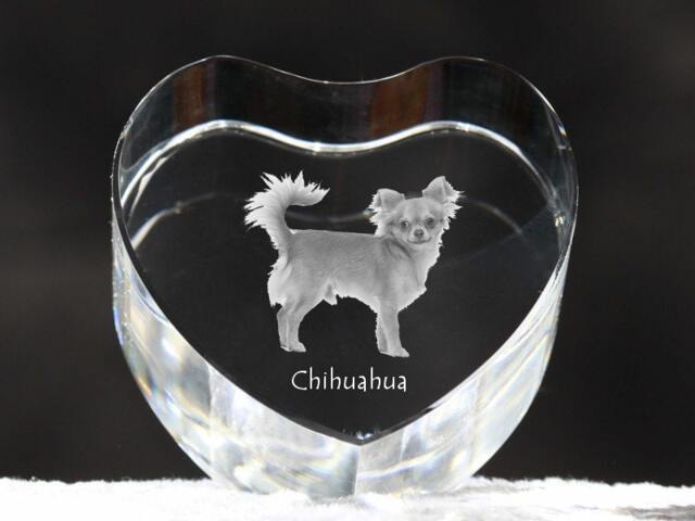 Chihuahua, Crystal Heart With Dog, Souvenir, Decoration, Limited Edition, Collection - image 1