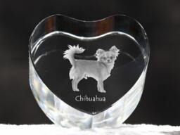 Chihuahua, Crystal Heart With Dog, Souvenir, Decoration, Limited Edition, Collection - thumbnail 1