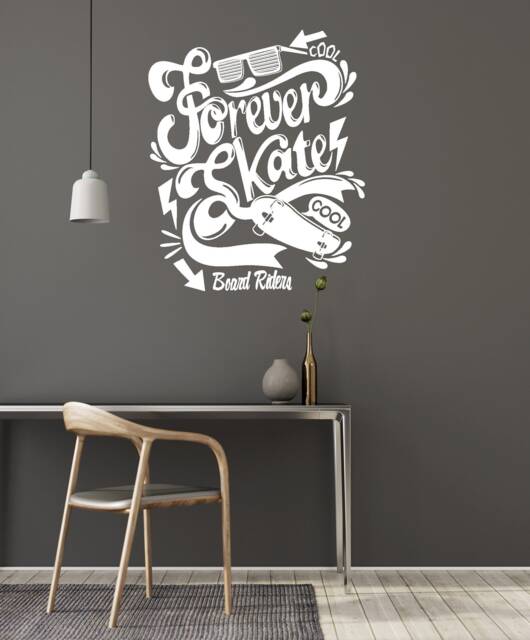 Skateboarder Quote Vinyl Wall Decal Skateboarding Teen Room Decor Stickers Mural - #3029Di - image 1