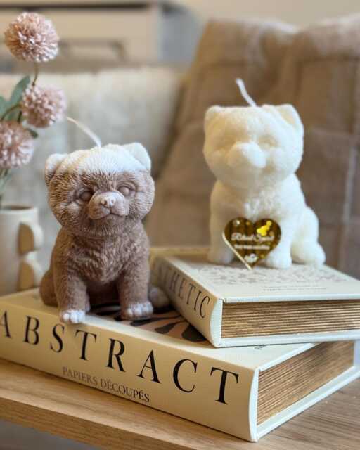 Pomeranian Puppy Candle - Unique Home Decor For Dog Lovers - image 1