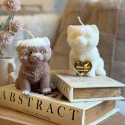 Pomeranian Puppy Candle - Unique Home Decor For Dog Lovers - thumbnail 4