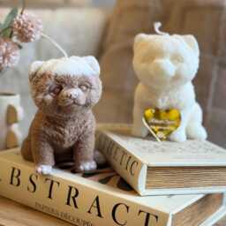 Pomeranian Puppy Candle - Unique Home Decor For Dog Lovers - thumbnail 3