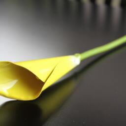 Metal Calla Lily, Flower, Wedding Bouquet, Yellow Lilly, 11Th Anniversary, 6Th Steel Anniversary - thumbnail 2
