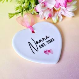 Nanna Ornament, Birth Announcement, Gift For Nanna, Mothers Day Gift, Special Her, Handmade - thumbnail 3