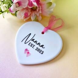 Nanna Ornament, Birth Announcement, Gift For Nanna, Mothers Day Gift, Special Her, Handmade - thumbnail 2