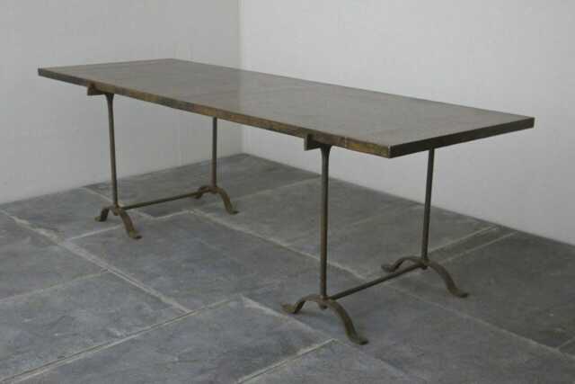 Trestle Hand Made Raw Iron Steel Frame Bench Dining Desk Table Legs Decorative Handmade in The UK - image 1