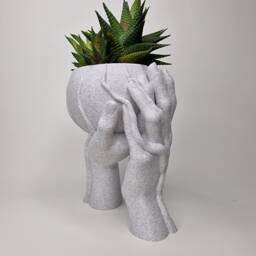Romantic Hands Planter - Marble Effect, Wedding Anniversary Gift - thumbnail 4