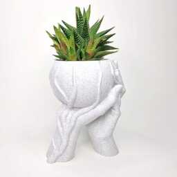 Romantic Hands Planter - Marble Effect, Wedding Anniversary Gift - thumbnail 2