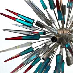 1950's Mid Century Murano Glass Two Tone Cube Skypes Sputnik Italian Ceiling Pendent Light Chandelier Handmade - thumbnail 3