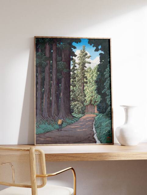 Hasui Kawase, Trees, Japanese Poster, Art, Wall Art Decor, Oriental Ancient Gift Idea, A1/A2/A3/A4 - image 1