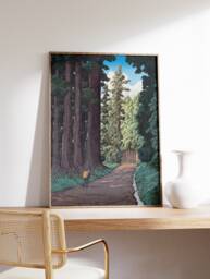 Hasui Kawase, Trees, Japanese Poster, Art, Wall Art Decor, Oriental Ancient Gift Idea, A1/A2/A3/A4 - thumbnail 1