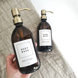 Personalised Waterproof Black Or White Labels Kitchen, Bathroom, Soap Dispenser - thumbnail 2