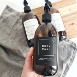 Personalised Waterproof Black Or White Labels Kitchen, Bathroom, Soap Dispenser - thumbnail 3