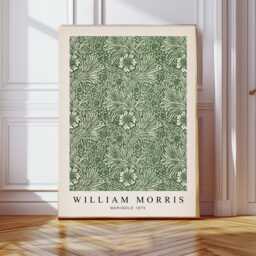 Set Of Two William Morris Floral Prints, Vintage Botanical Wall Art, Flower Print Set, Exhibition Print, Textiles Museum Pink - thumbnail 2
