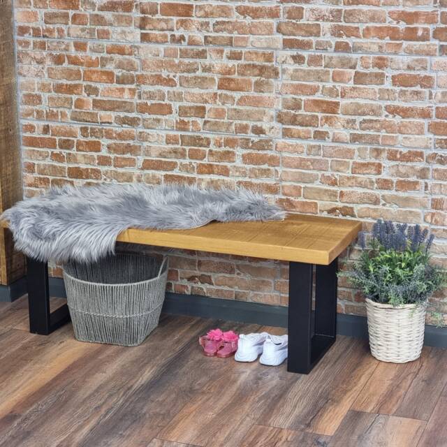 Lincoln-Rustic Shoe Bench, Hallway Console Wooden Bench Seat With Storage - image 1