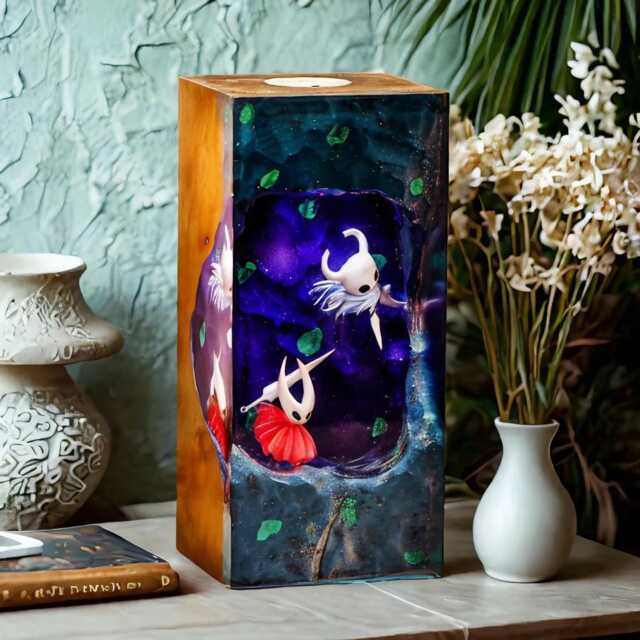 Custom Holl.ow Kni.ght Resin Night Light, Handmade Anime Gaming Lamp, Valentine's Day Gift For Gamers & Desk Decor, Gift Ho.llow Lovers - image 1