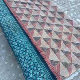 Boho Style Reversible Cotton Kantha Quilt Throw - Handmade Soft Blanket - thumbnail 4