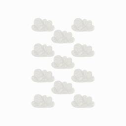 Mini Clouds Fabric Wall Stickers. Removable & Reusable - thumbnail 1