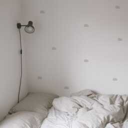 Mini Clouds Fabric Wall Stickers. Removable & Reusable - thumbnail 2