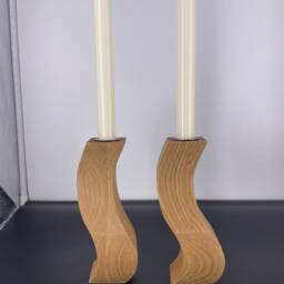 Wooden Candlestick Holders, Unusual Modern Candle Holder, Twisted Candle Stick Table Decoration Decor, Abstract Wood Holders - thumbnail 3