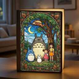 Totoro Forest Book Light, Led Folding Nightlight, Custom Anime Decor, Housewarming Gift, My Neighbor Night Lamp, Lovers Gift - thumbnail 3