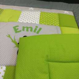 "Baby Blanket, Quilt, Patchwork Crawling Children's Blanket ""Panda" - thumbnail 2