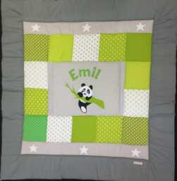 "Baby Blanket, Quilt, Patchwork Crawling Children's Blanket ""Panda"