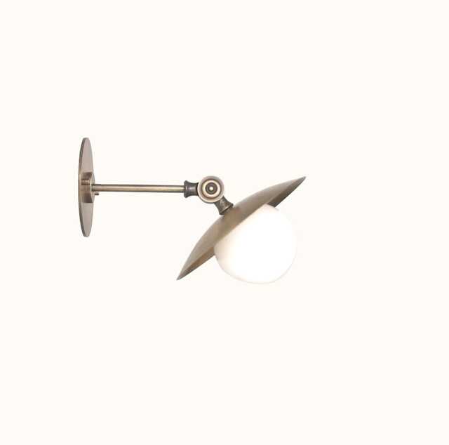 Brass Wall Sconce, Light With Brass Shade, Minimal Sconce Light, Wall Sconce Light, Ul Listed. No.0419 - image 1