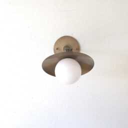 Brass Wall Sconce, Light With Brass Shade, Minimal Sconce Light, Wall Sconce Light, Ul Listed. No.0419 - thumbnail 3