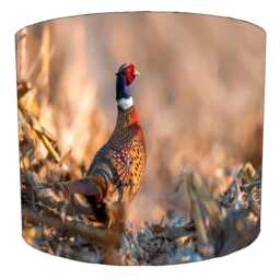 Pheasant Hunting Scene Game Bird Drum Lampshade For Ceiling Light Pendants Or Table Lamp Bases - thumbnail 2