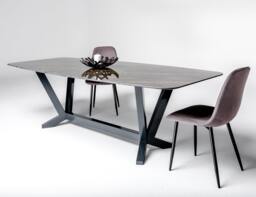 Contemporary Metal Base, Steel Table Base For Stone, Handmade Furniture, Modern Dining Legs Lexi 80.60 - thumbnail 1