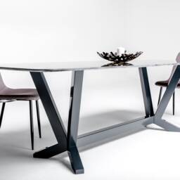 Contemporary Metal Base, Steel Table Base For Stone, Handmade Furniture, Modern Dining Legs Lexi 80.60 - thumbnail 2