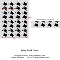Wall Stencil Ashley Reusable Stencils Allover Pattern For Diy Decor Modern Looks - thumbnail 3