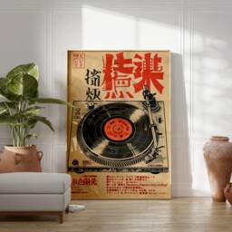Japanese Retro Music Poster, Vintage Vinyl Wall Art, Print, Asian Gift - thumbnail 2