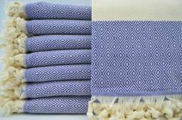 "Saks Blue Towel, Soft Towel, Turkish Peshtemal, Diamond Towel, Towel, Peshtemal, Turkish Beach Towel, Spa Towel, 40""x70"