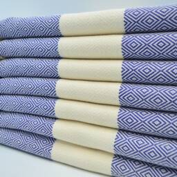 "Saks Blue Towel, Soft Towel, Turkish Peshtemal, Diamond Towel, Towel, Peshtemal, Turkish Beach Towel, Spa Towel, 40""x70" - thumbnail 3