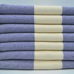 "Saks Blue Towel, Soft Towel, Turkish Peshtemal, Diamond Towel, Towel, Peshtemal, Turkish Beach Towel, Spa Towel, 40""x70" - thumbnail 2