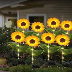 Solar Sunflower Garden Lights - Waterproof Led Pathway Decor