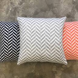 Decorative Cushion Geometric Throw Pillow Grey Cushions Navy Cream Yellow Cover - thumbnail 3